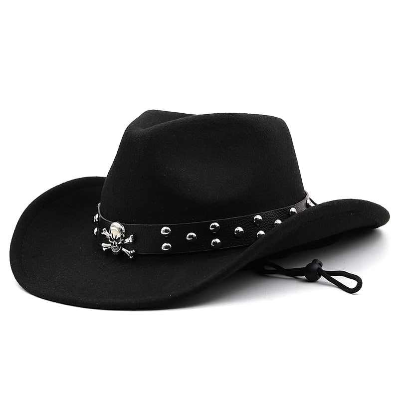ALARIC Men's Felt Cowboy Hat in Black