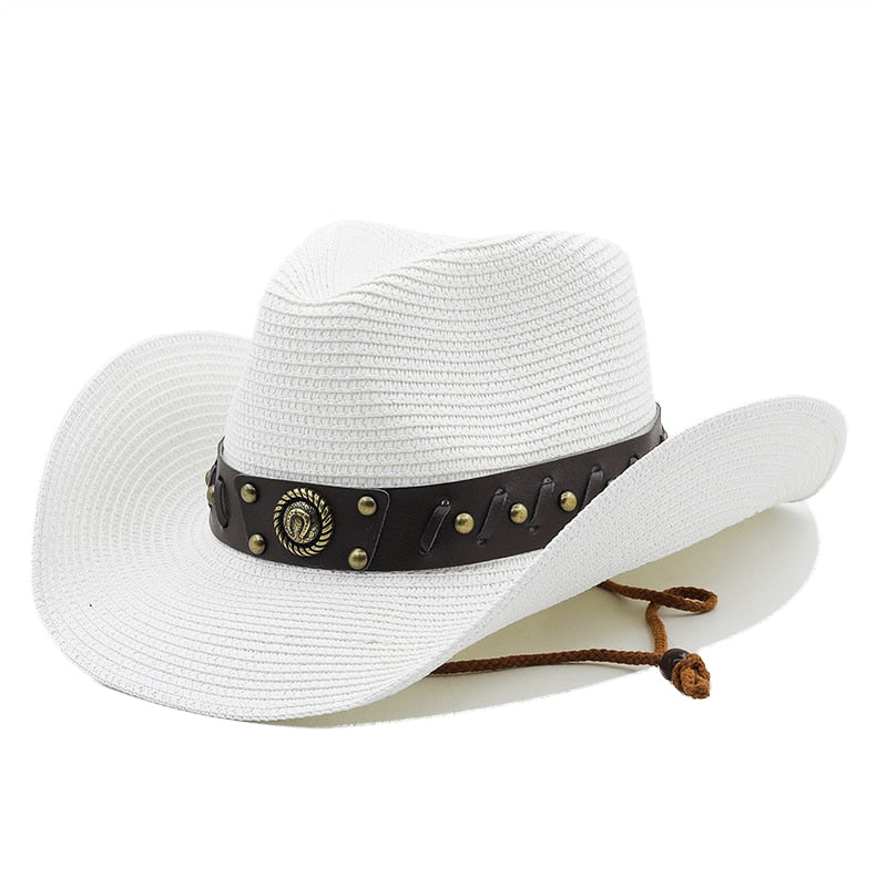 KNUT Men's Straw Cowboy Hat in White
