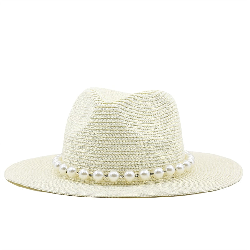 ROSHINE Panama Hat in Off-White