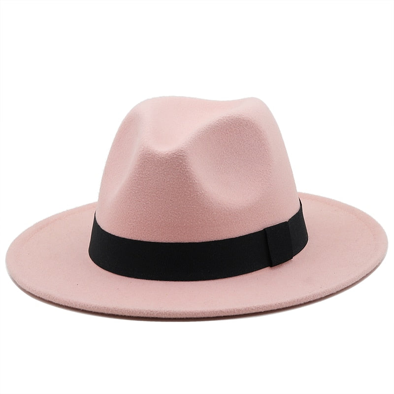 GUSTAV Men's Felt Fedora Hat in Pink
