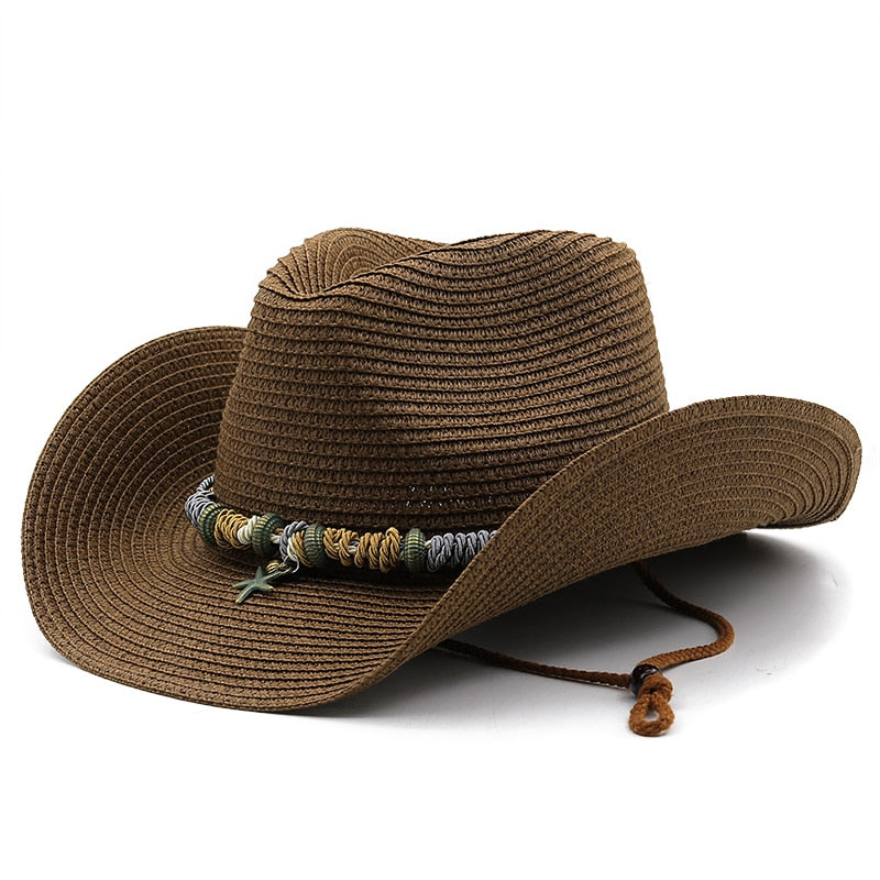 VITTORIO Men's Straw Cowboy Hat