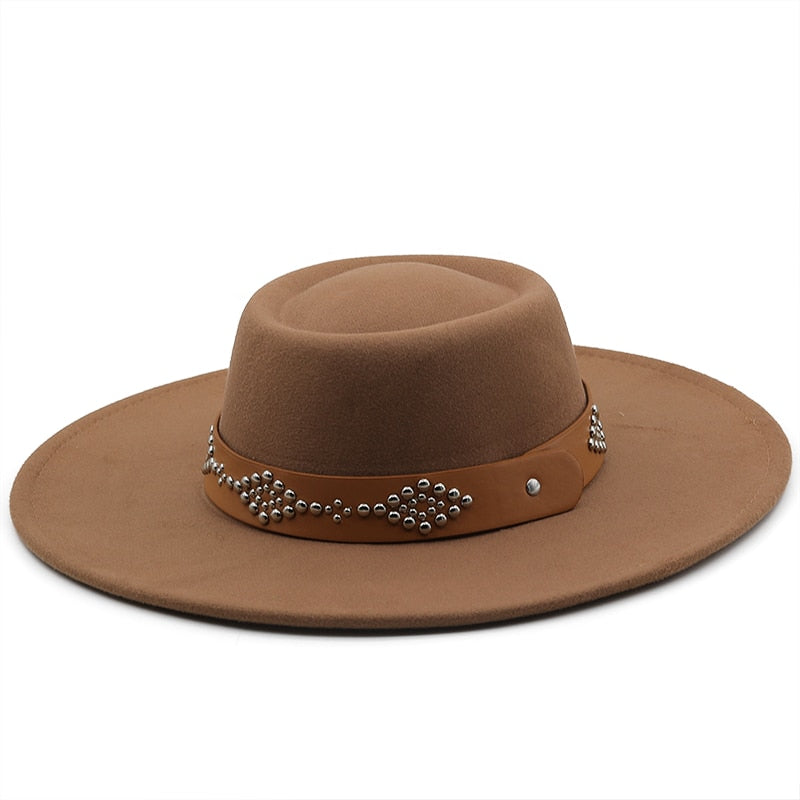 IZARIA Fedora Hat in Brown