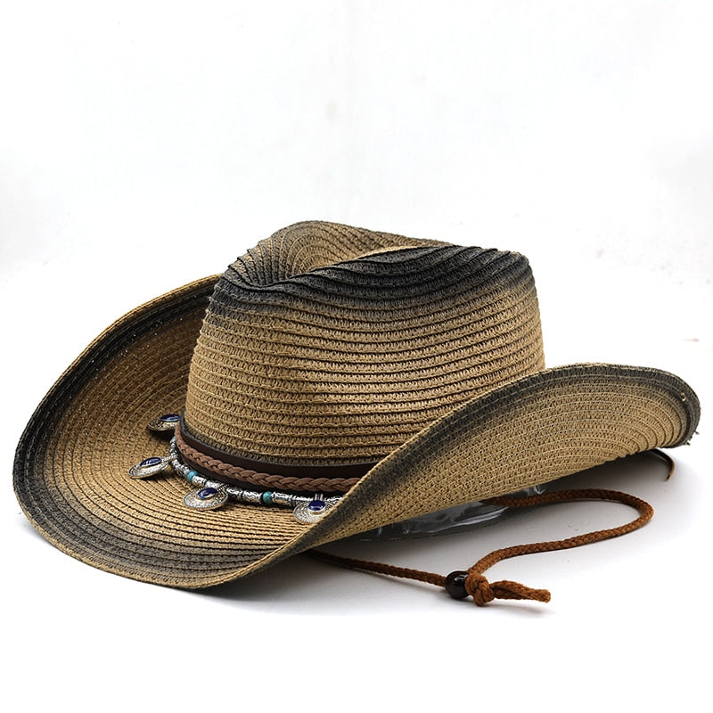 ARONA Cowboy Hat in Khaki/Black