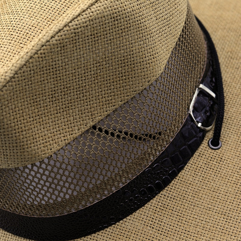 HADRIAN Men's Straw Fedora Hat