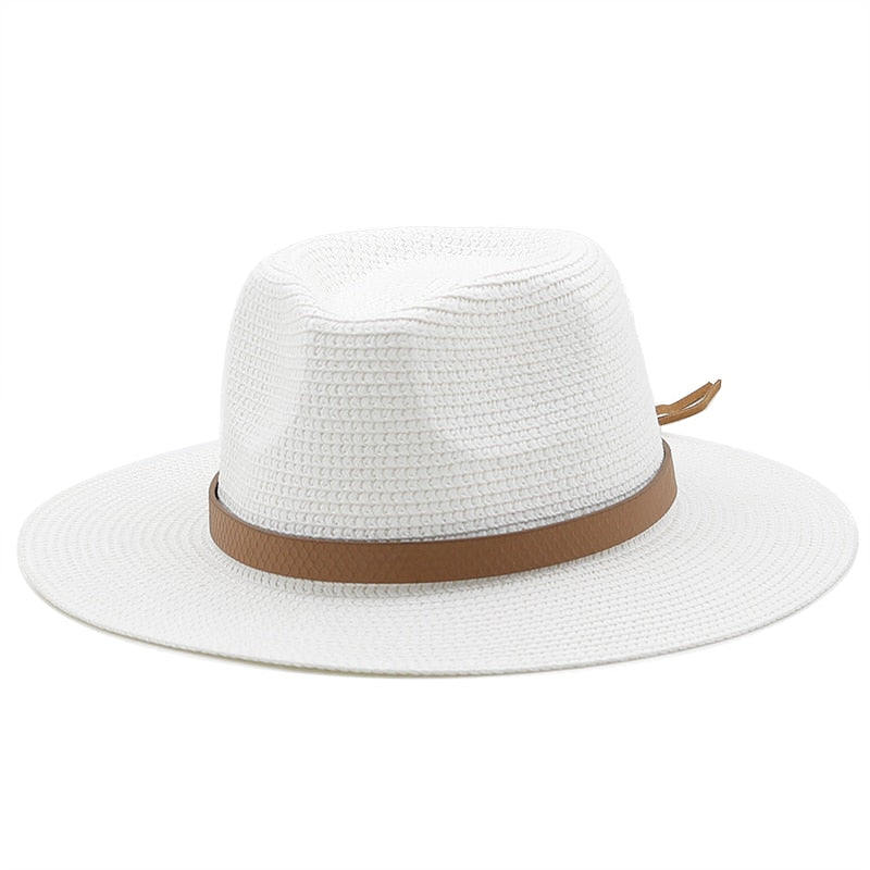 MENELAUS Men's Straw Panama Hat in White