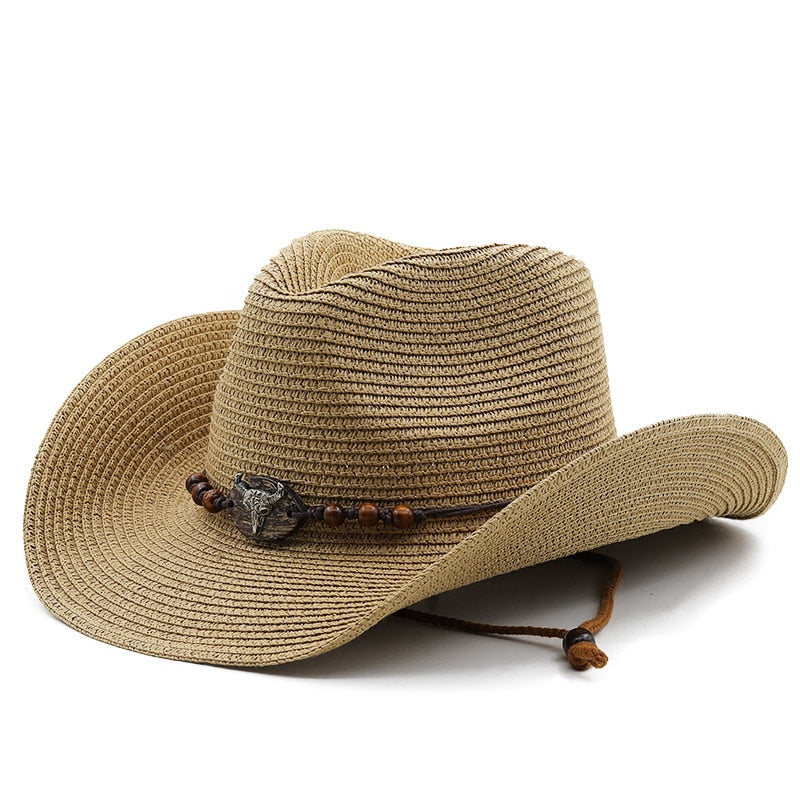 CYAXARES Men's Straw Cowboy Hat