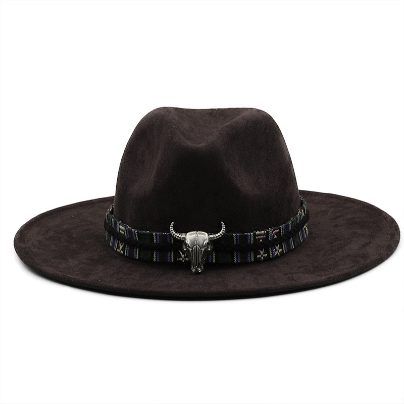 FIORA Fedora Hat in Brown
