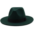 GUSTAV Men's Felt Fedora Hat in Dark Green