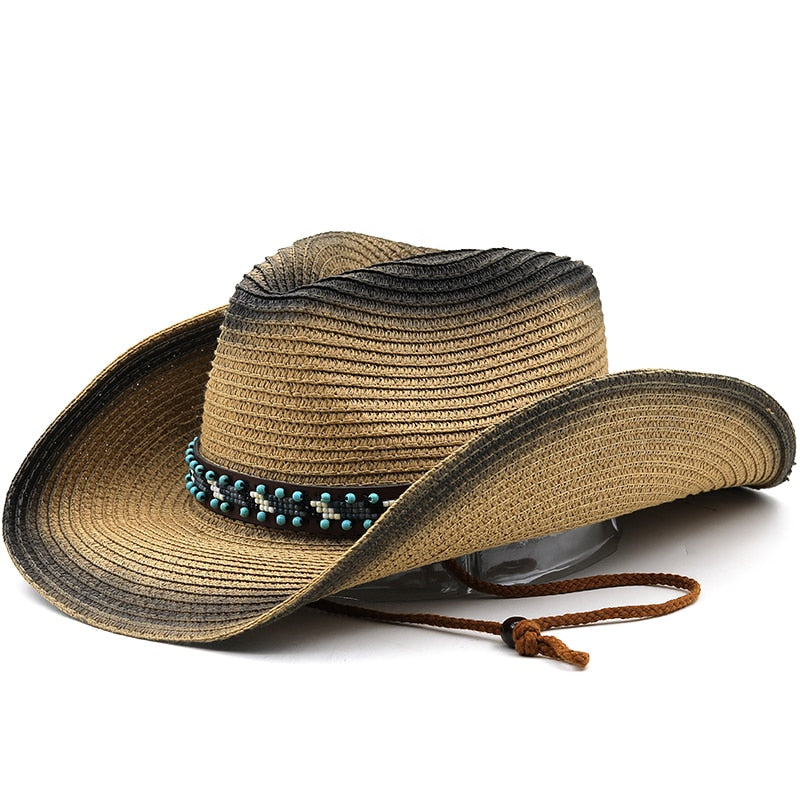SARGON Men's Straw Cowboy Hat