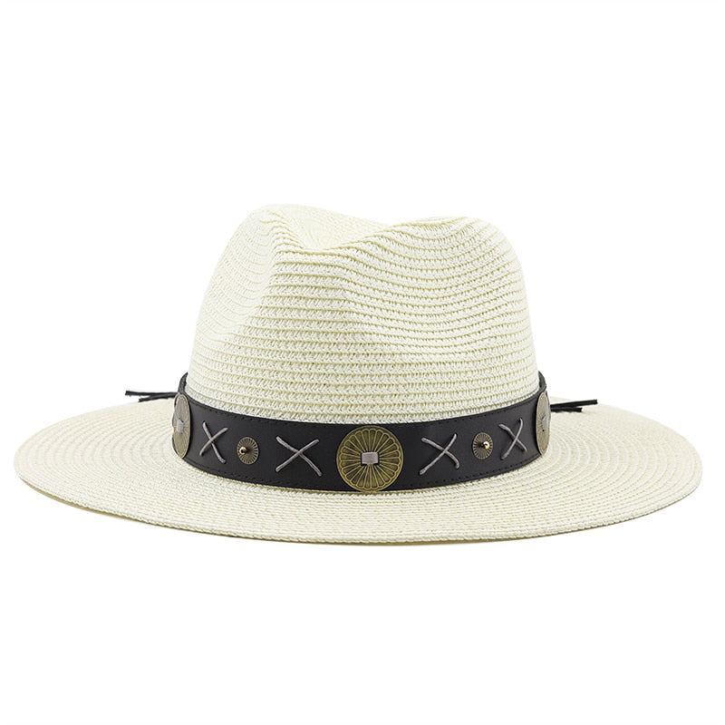 ODYSSEUS Men's Straw Panama Hat in Off-White