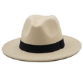 GUSTAV Men's Felt Fedora Hat in Beige