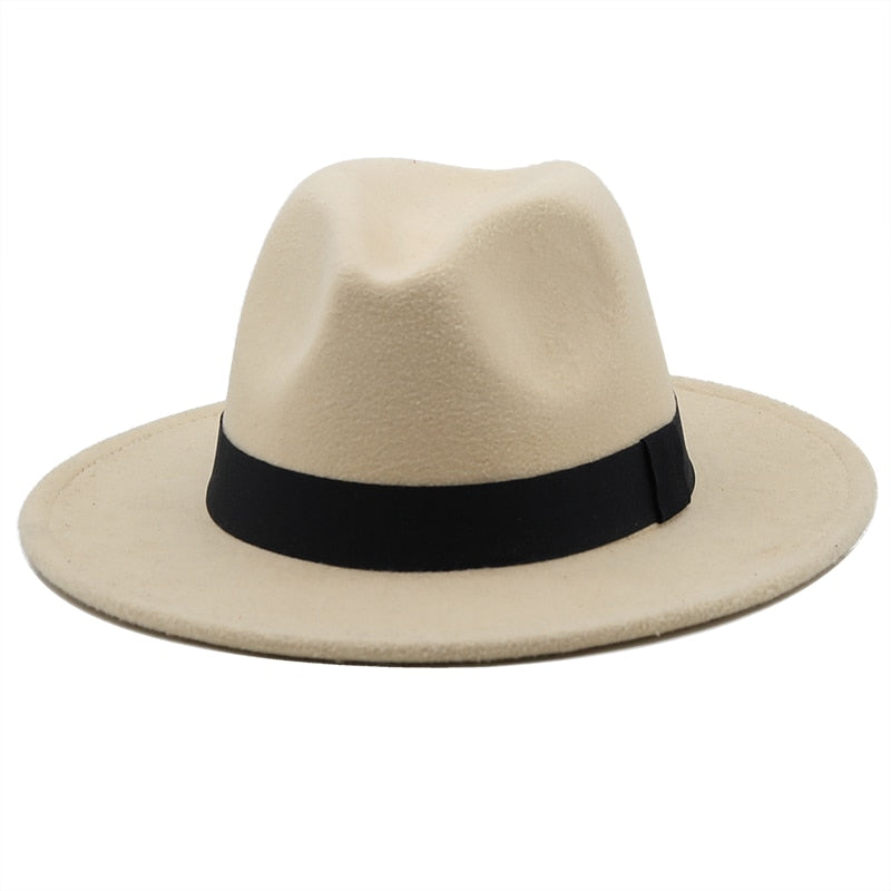 GUSTAV Men's Felt Fedora Hat in Beige