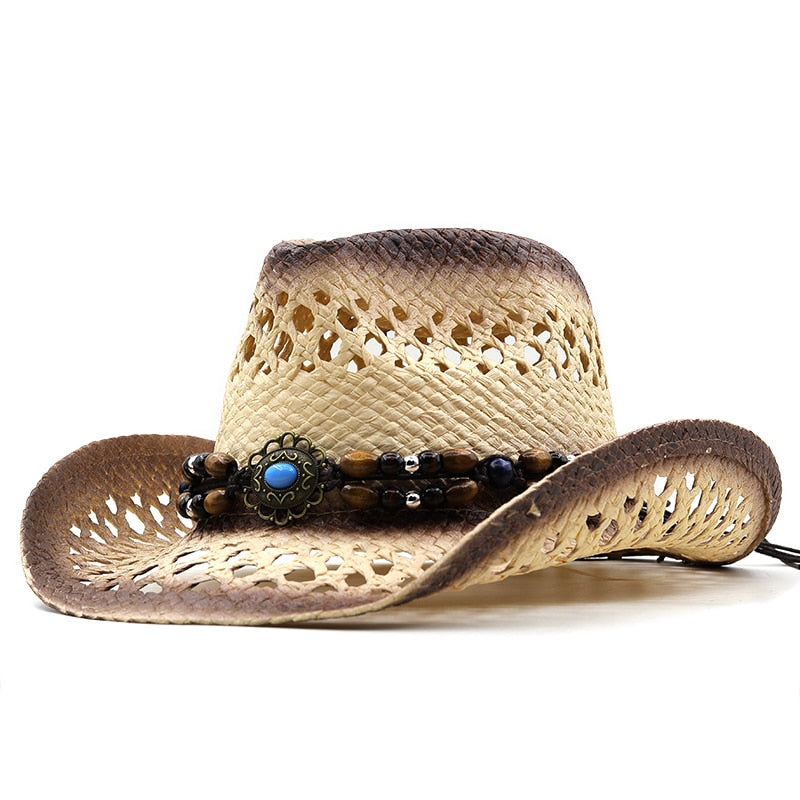 EMILENA Cowboy Hat in Beige/Brown