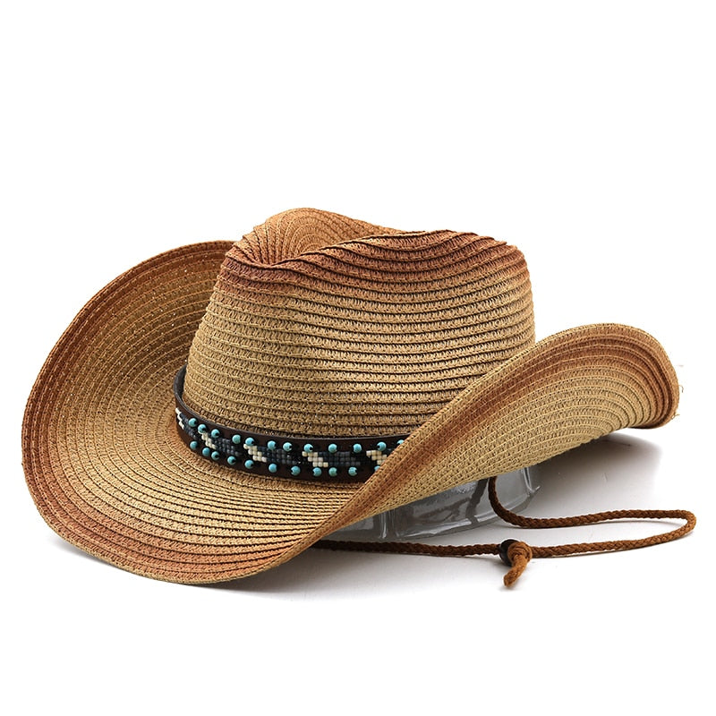 SARGON Men's Straw Cowboy Hat