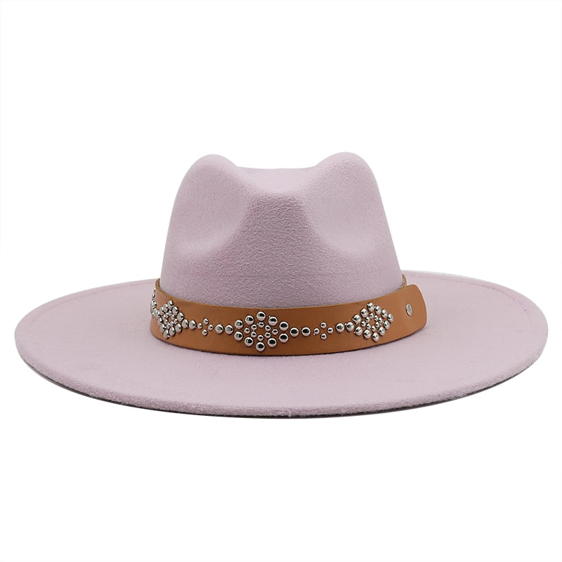 RICHARD Men's Felt Fedora Hat in Light Purple