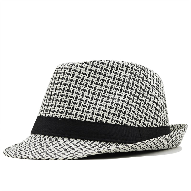 SETI Men's Straw Panama Hat in Black