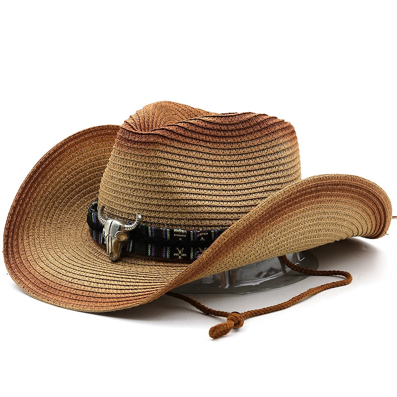 MIESZKO Men's Straw Cowboy Hat
