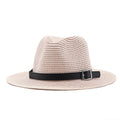 RAMSES Men's Straw Fedora Hat in Pink