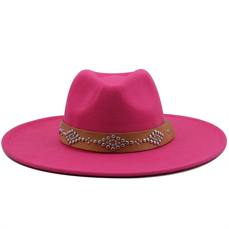 RICHARD Men's Felt Fedora Hat in Rose