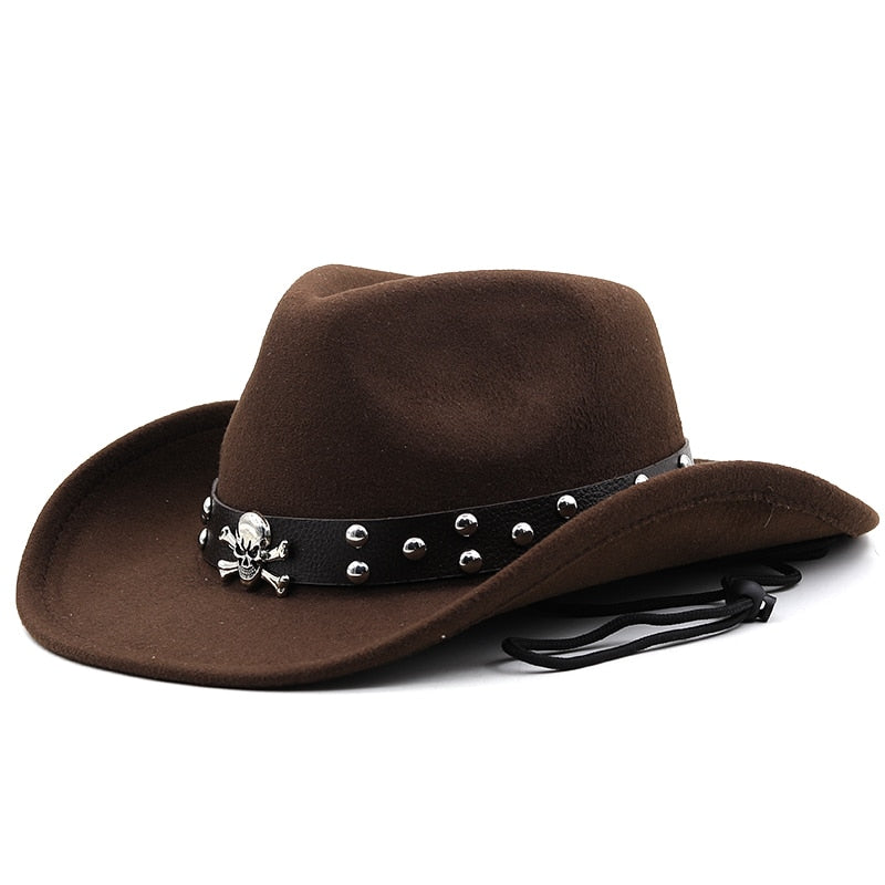 ALARIC Men's Felt Cowboy Hat in Brown