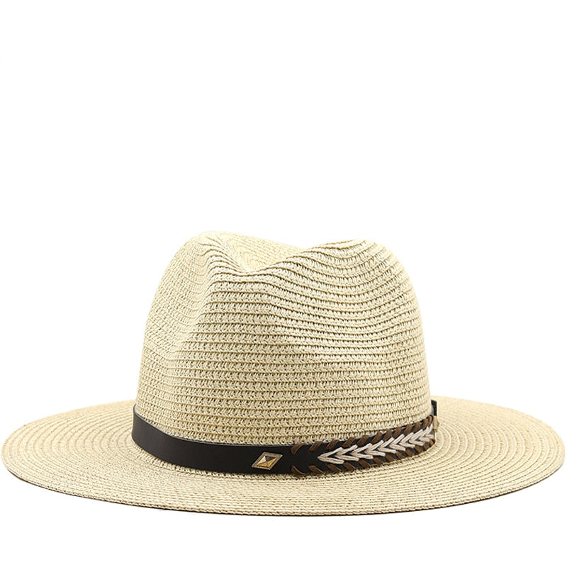 CYRUS Men's Straw Fedora Hat