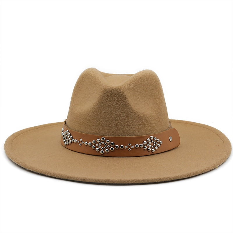 RICHARD Men's Felt Fedora Hat in Tan