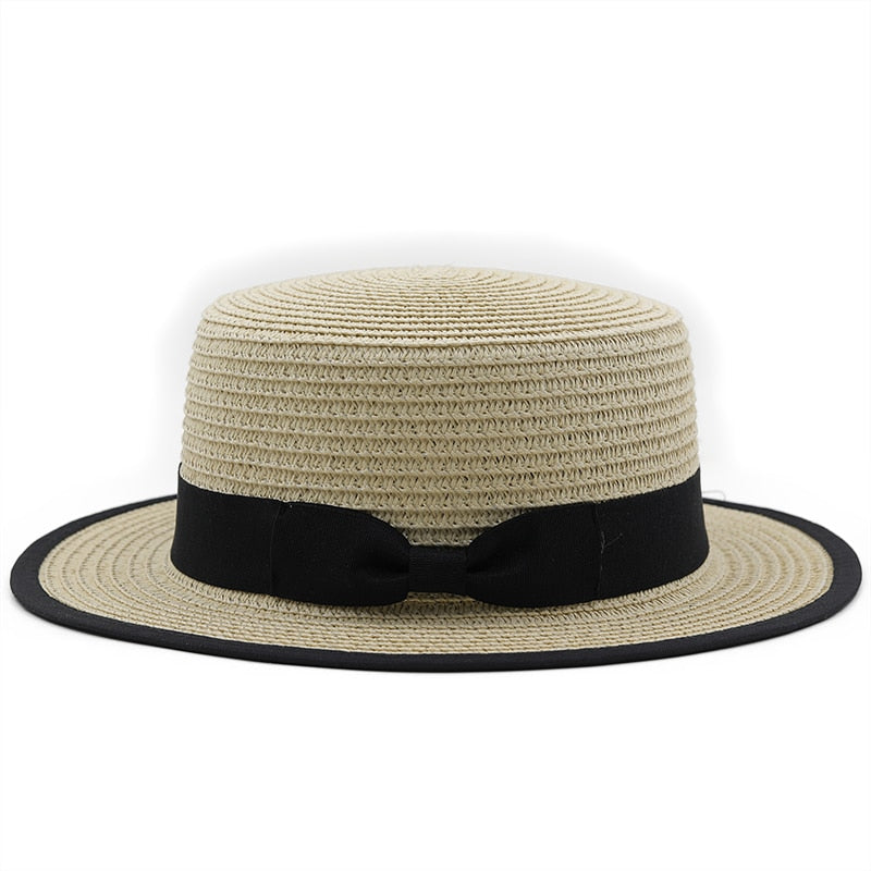 LIATARA Panama Hat in Beige