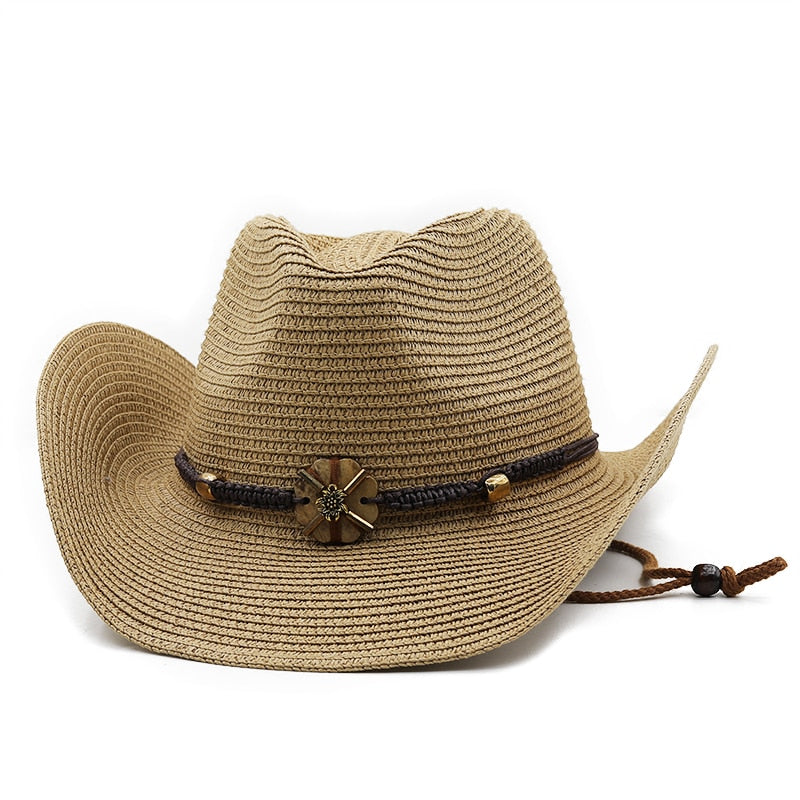 GODFREY Men's Straw Cowboy Hat