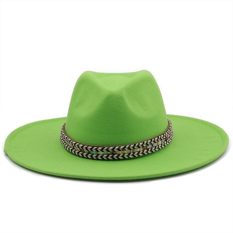SLOANE Fedora Hat in Light Green