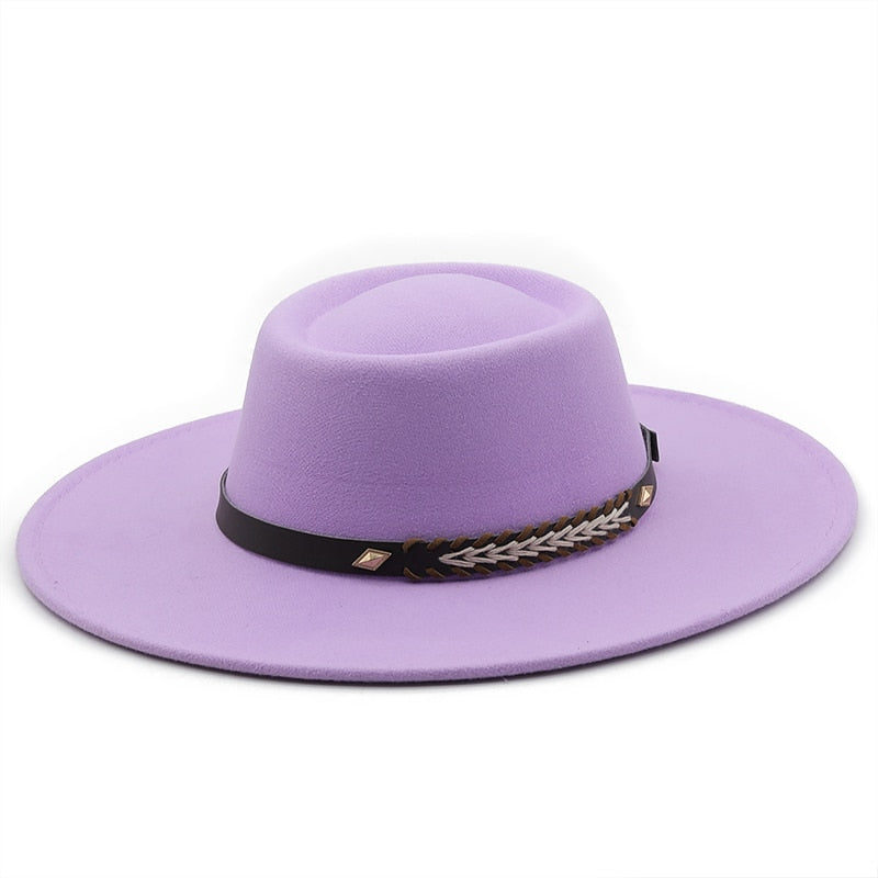 REGIANE Fedora Hat in Taro Purple