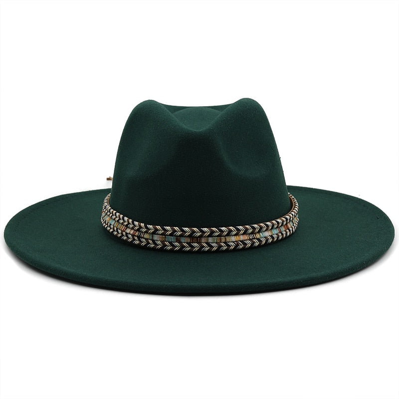 SLOANE Fedora Hat in Dark Green