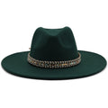 SLOANE Fedora Hat in Dark Green