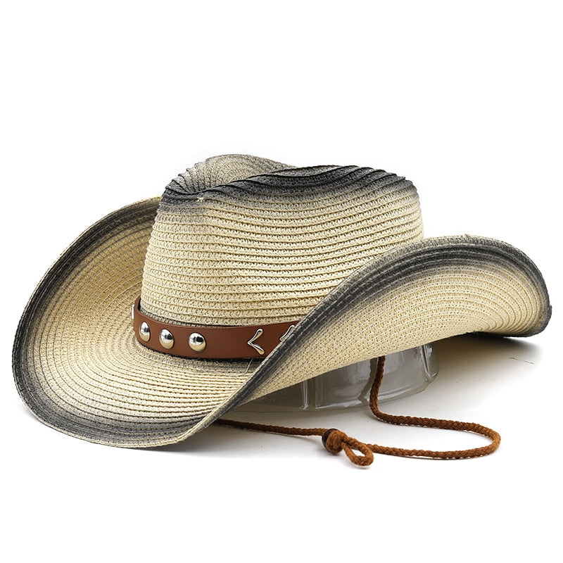 ARDASHIR Men's Straw Cowboy Hat