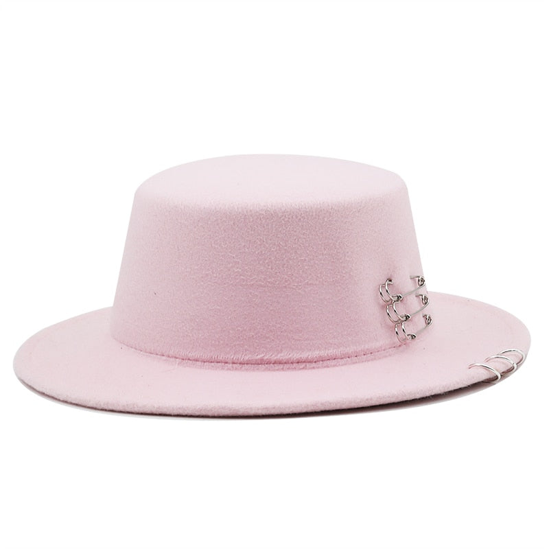 REILYNN Fedora Hat in Pink