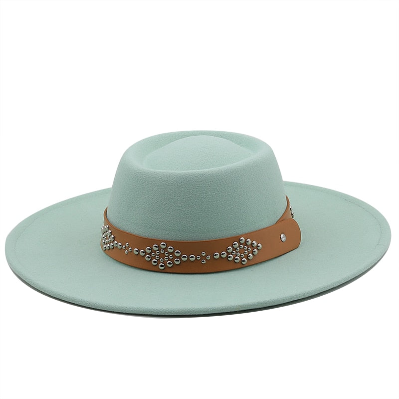 IZARIA Fedora Hat in Mint Green