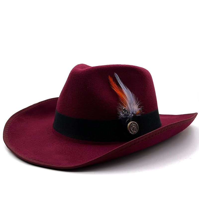 MERYL Cowboy Hat in Wine