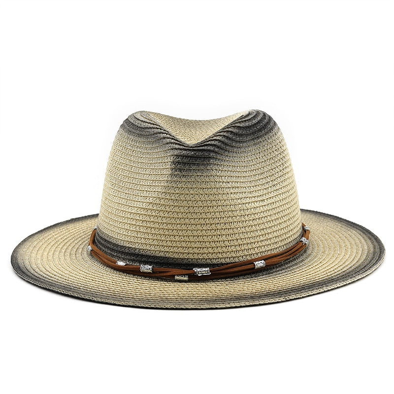 TEVY Fedora Hat in Beige/Black