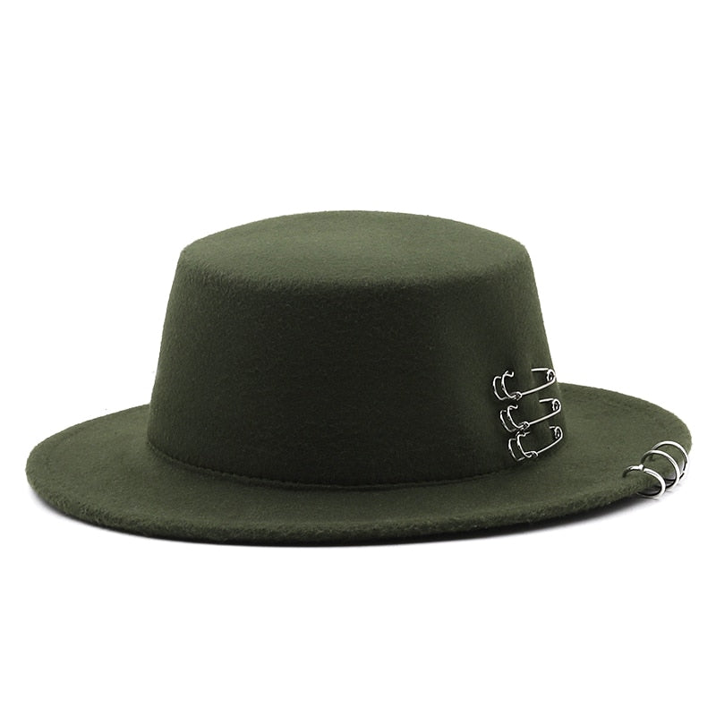 REILYNN Fedora Hat in Green