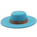 IZARIA Fedora Hat in Lake Blue