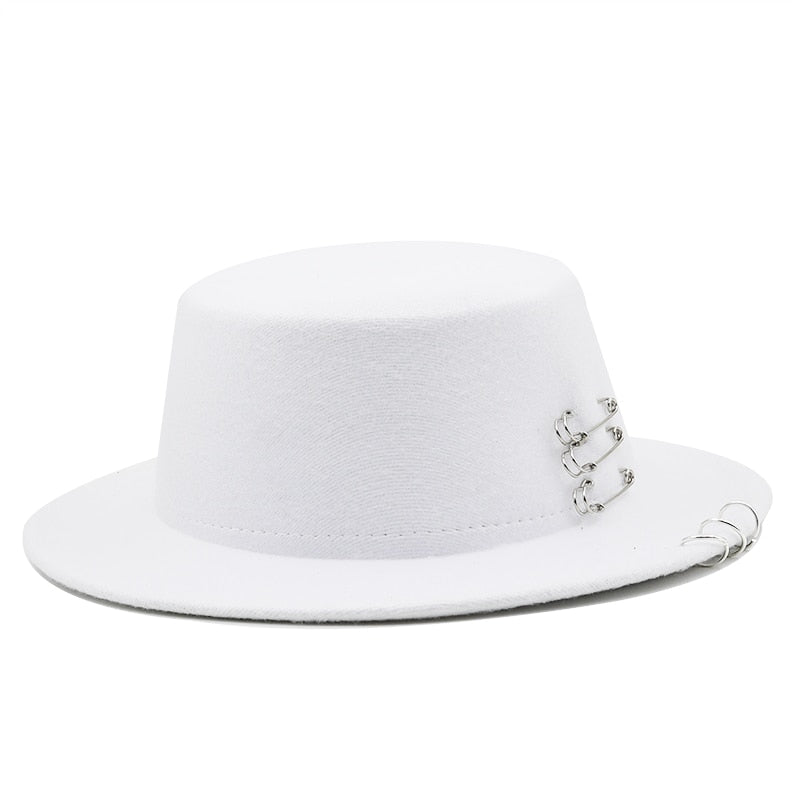 REILYNN Fedora Hat in White
