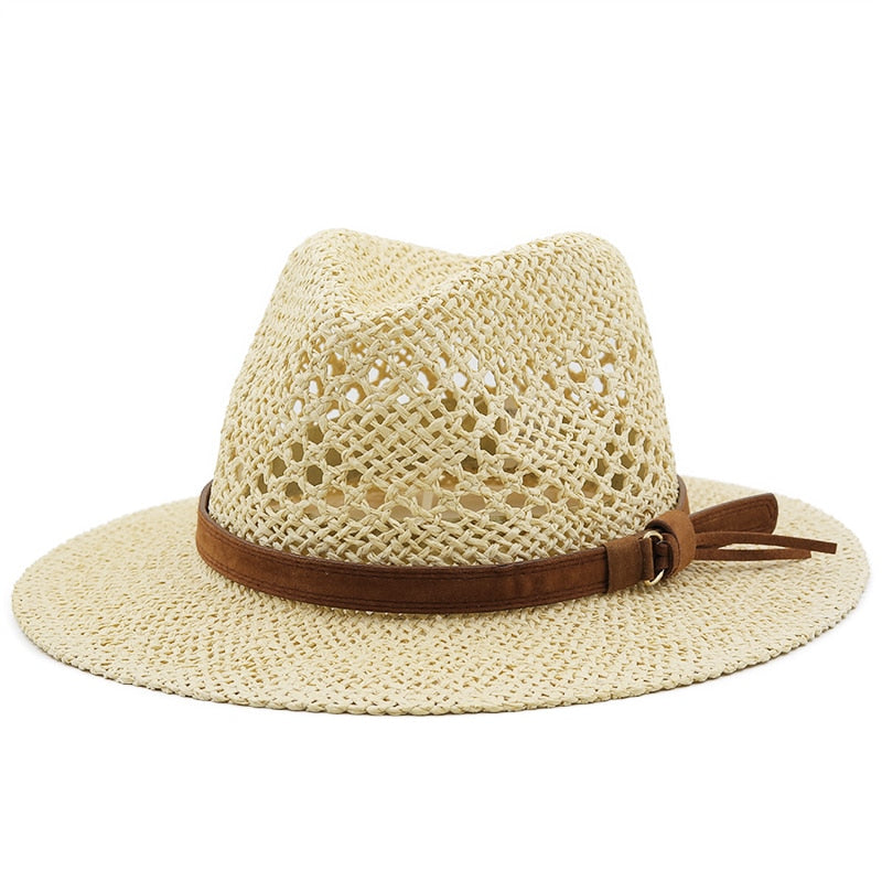 TRAJAN Men's Straw Fedora Hat