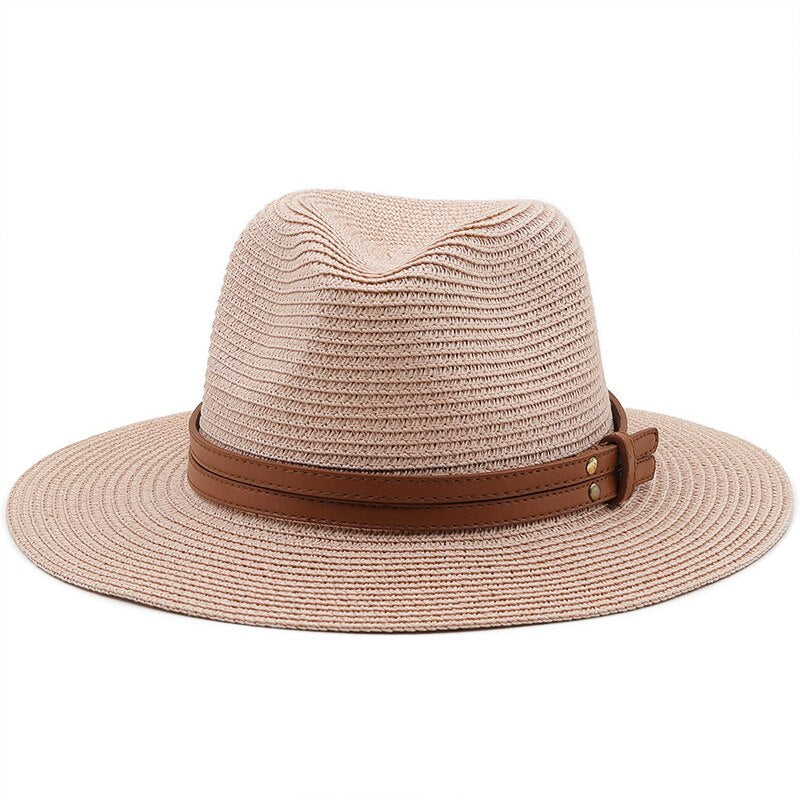 MINOS Men's Straw Panama Hat in Pink