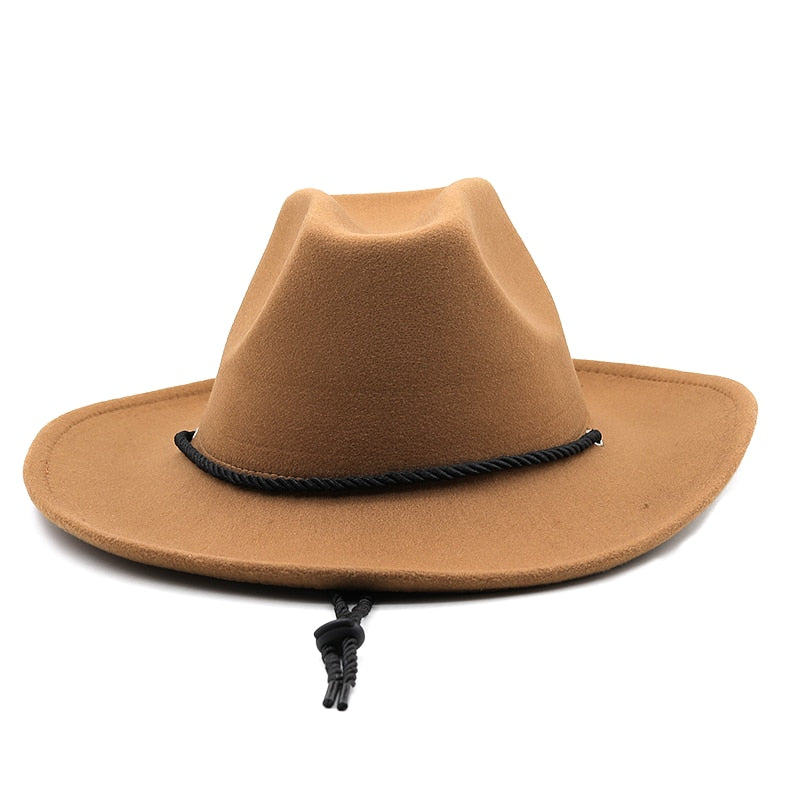LEONIDAS Men's Felt Cowboy Hat in Khaki