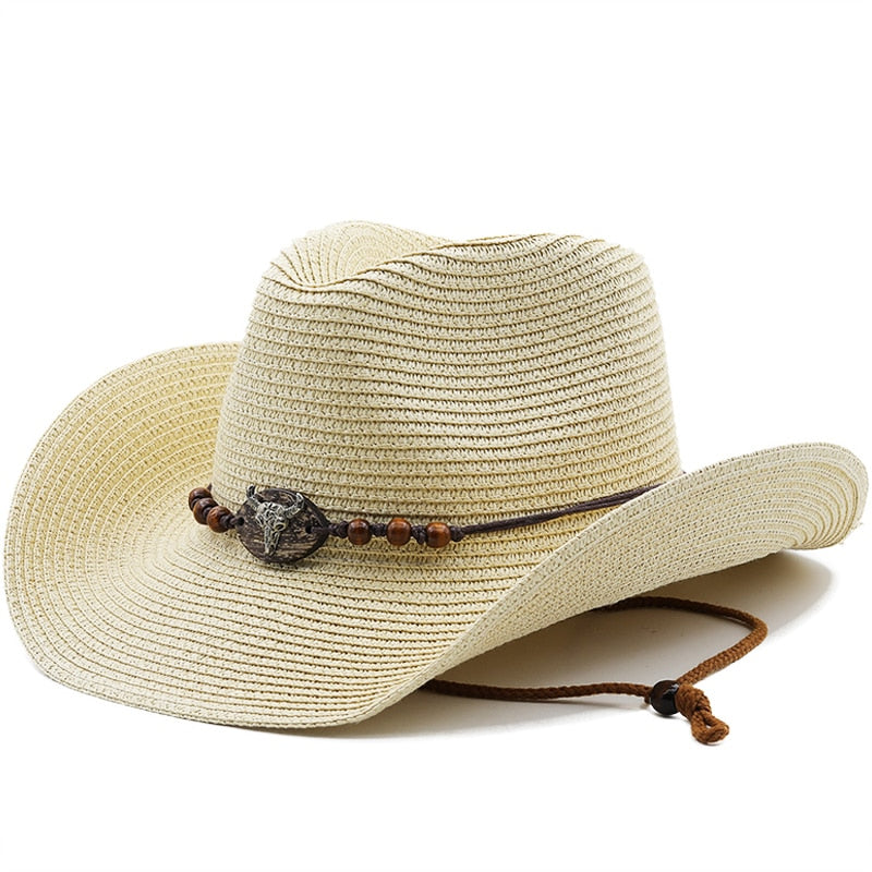 CYAXARES Men's Straw Cowboy Hat