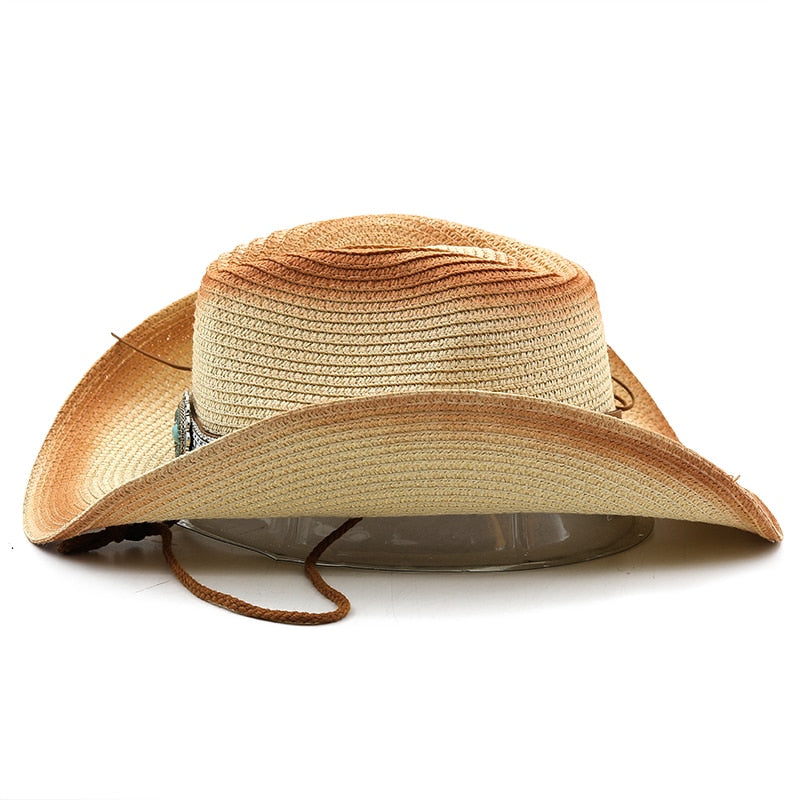 CHARLEMAGNE Men's Straw Cowboy Hat