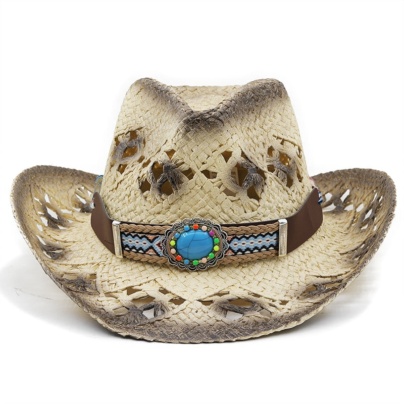 MARLEY Cowboy Hat in Beige/Black