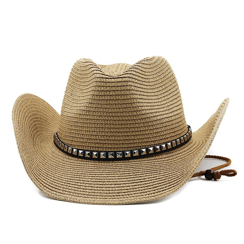 ALFONSO Men's Straw Cowboy Hat