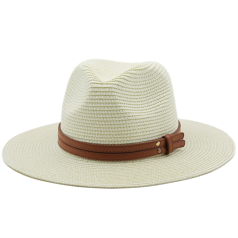 MINOS Men's Straw Panama Hat in Off-White