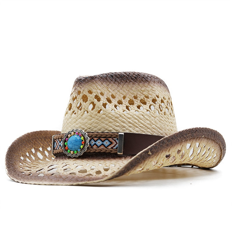 NEVE Cowboy Hat in Beige/Brown