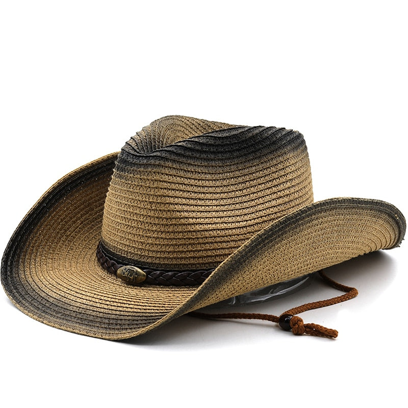 VYTAUTAS Men's Straw Cowboy Hat